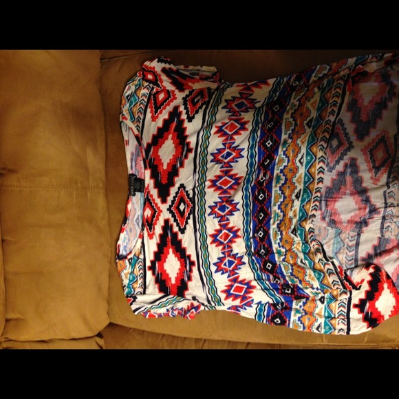 Aztec design crop top