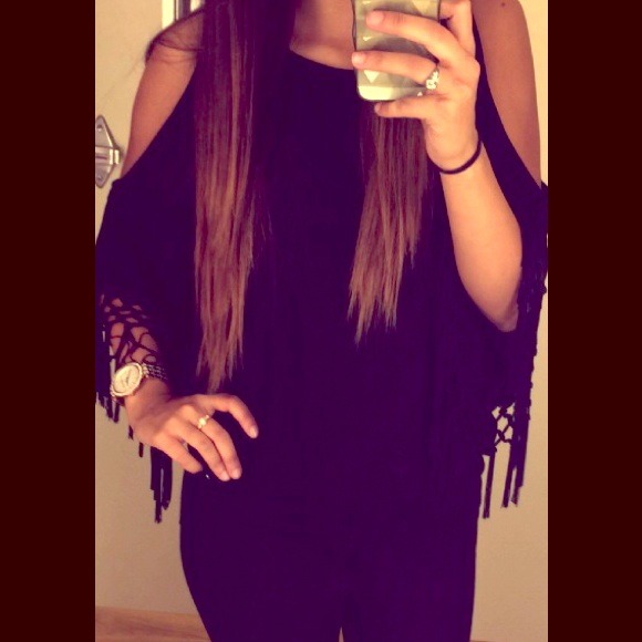 Black flowy shirt