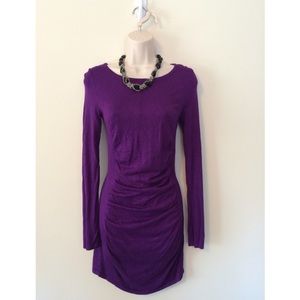 ❌sold❌Purple express Ruched sweater dress