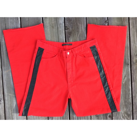 J Brand by Christopher Kane wide leg with leather - Picture 2 of 4