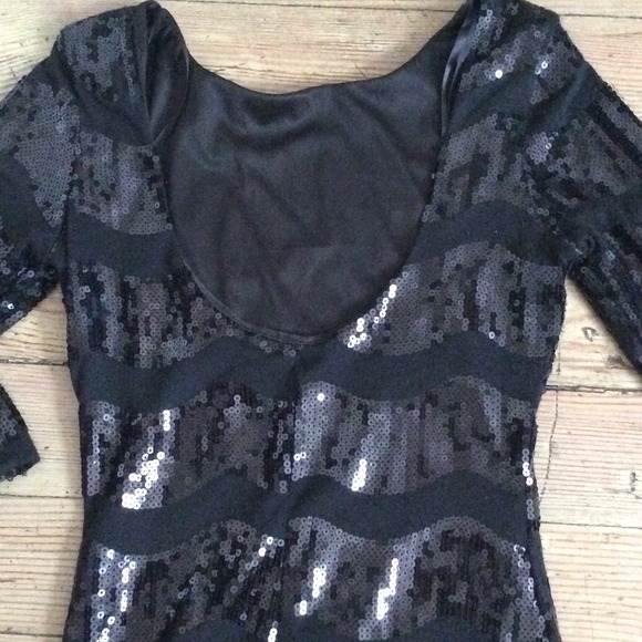 Sexy sequin chevron bodycon dress - Picture 4 of 4