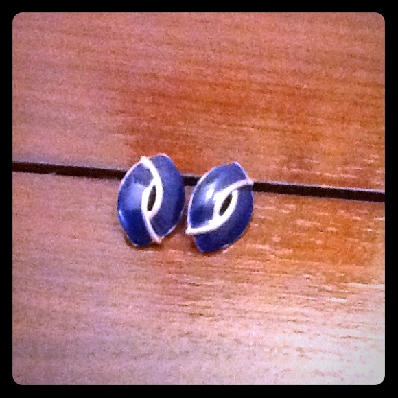 Vintage blue earrings