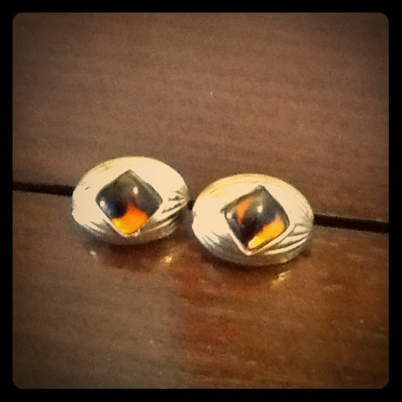 Vintage tortoise shell earrings