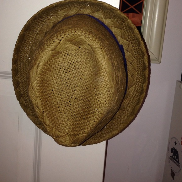 Twill fedora with royal blue wraparound bow - Picture 2 of 3