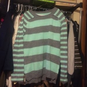 Mint Green with grey sweater!