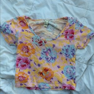 Forever 21 floral crop top
