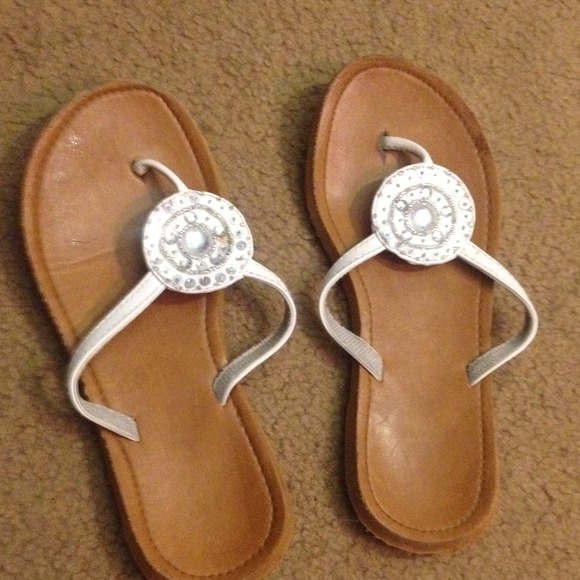 White flip flops