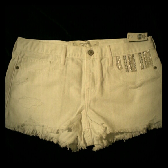 White Abercrombie and Fitch high rise