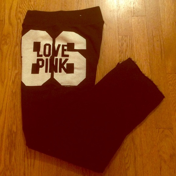 Victorias Secret PINK Black Sweatpants Size Small