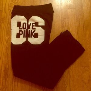 Victorias Secret PINK Black Sweatpants Size Small