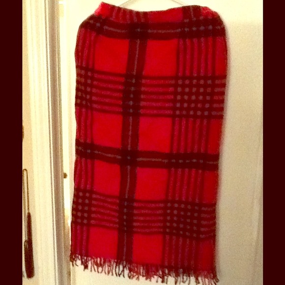 Red&Black Vintage High Waist Skirt