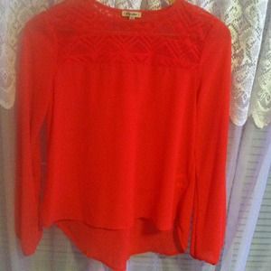 Bright orange long sleeve shirt
