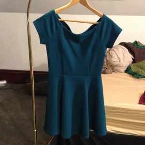 Teal skater dress