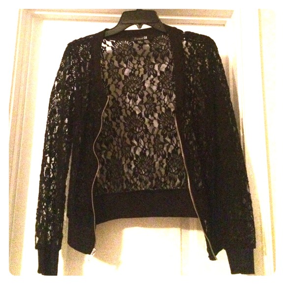 Lace zip jacket only worn once!
