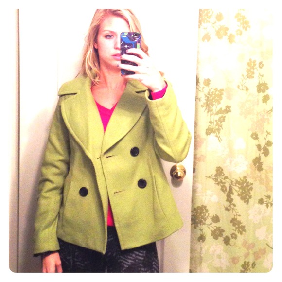 Lime Green Peacoat