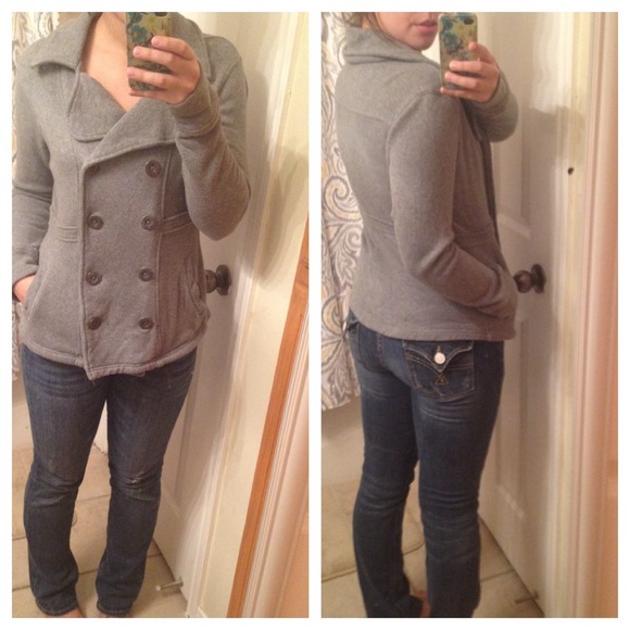 Grey pea coat! Spring jacket - Picture 4 of 4