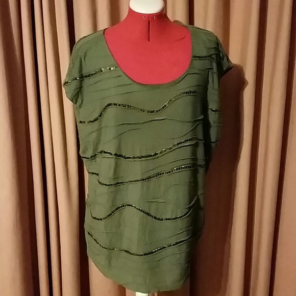 Olive green top