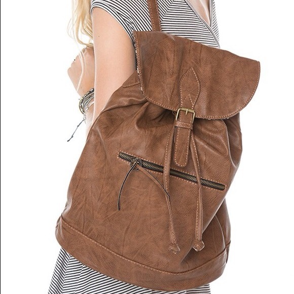 Brandy Melville Leather Backpack
