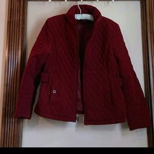 Burgundy coat