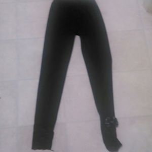 beautiful black legging goes perfect under a dress