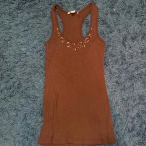 Brown %100 cotton top