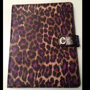 Authentic Coach Violet Ocelot iPad/ tablet case