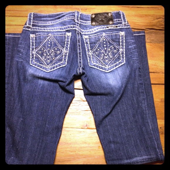 Miss Me Fleur De Lis Bootcut Jeans