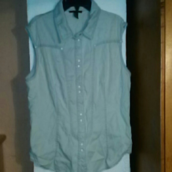 Forever21 sleeveless western shirt