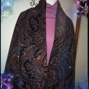 ADD A LITTLE SPARKLE ✨VELVET SHAWL NWOT