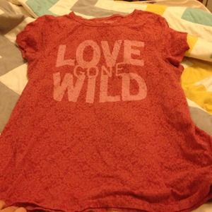 Red "Love Gone Wild" Fitted Tee