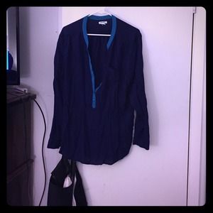 Blue long sleeve shirt with buttons