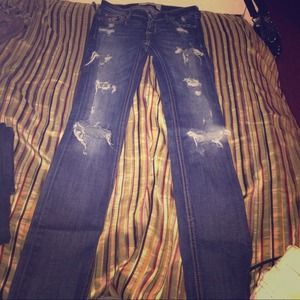 hollister skinny jeans all tears original