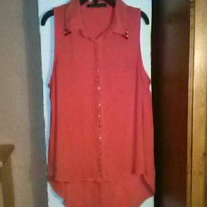 Red coral western shirt