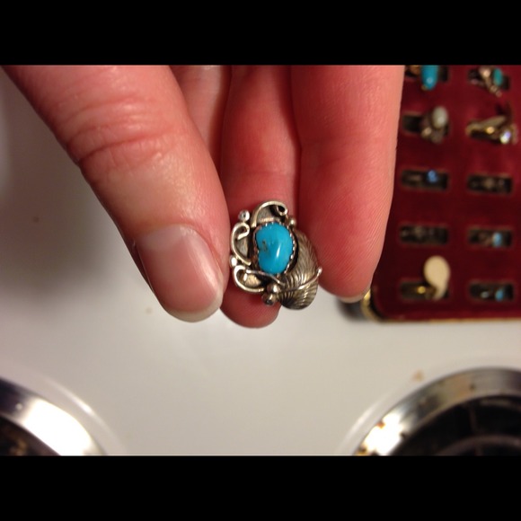 Handmade Jewelry - Sterling silver ring with turquoise bundle