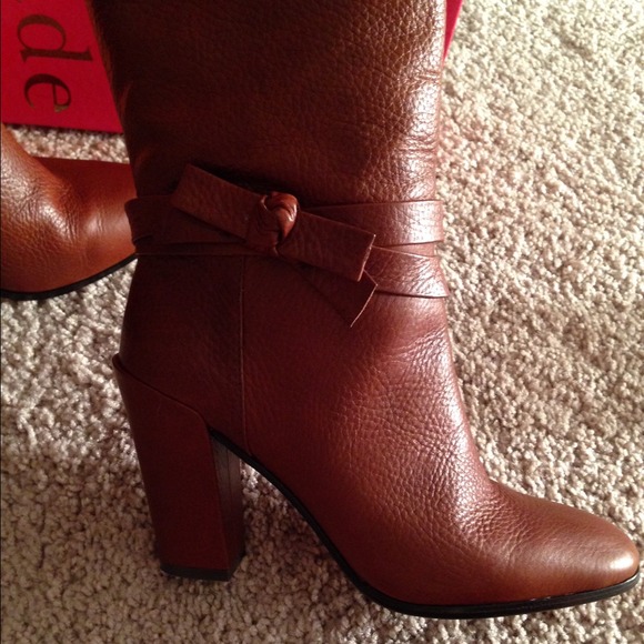 Kate Spade "Mandie" boots in Cognac