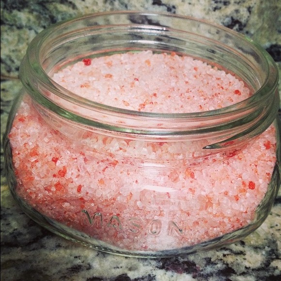 Mason jar Christmas mint bath scrub