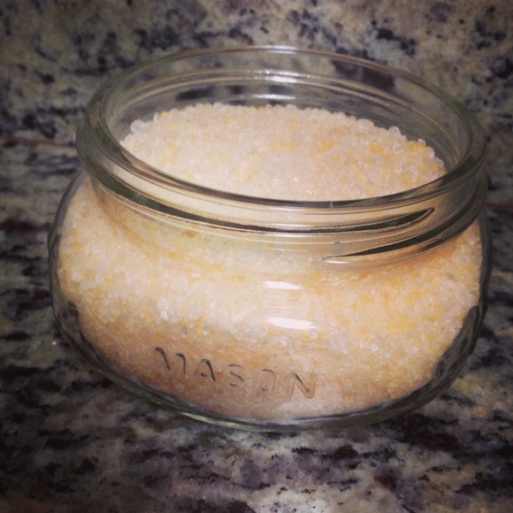 Mason jar Cream sickle bath salt