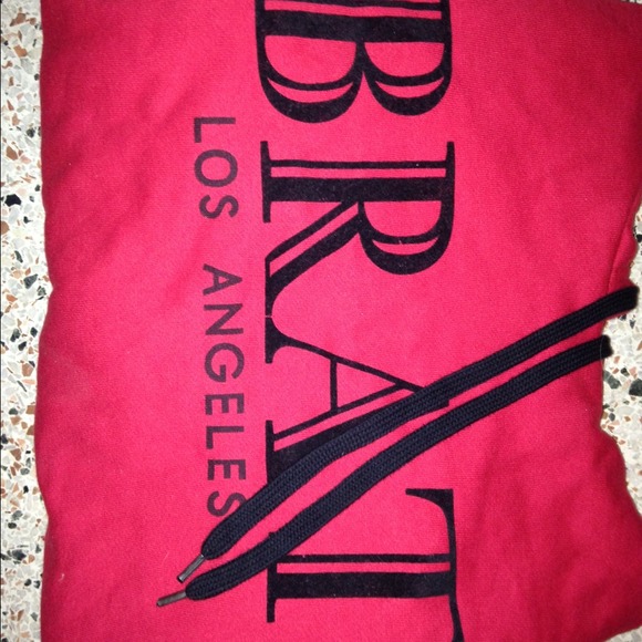 Red drawstring hoodie