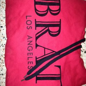 Red drawstring hoodie