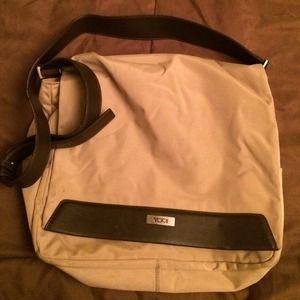 Tumi nylon & leather messenger bag (unisex)