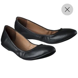 Black Mossimo Scrunch Ballet Flats
