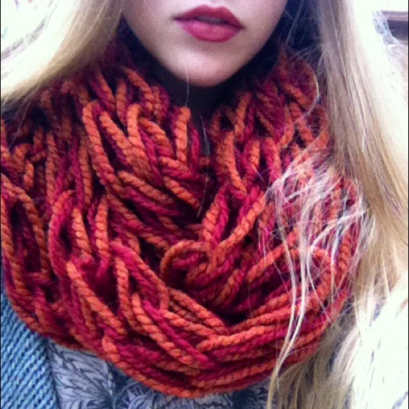 Rust Red and Cranberry Scarf for @m3rriann3