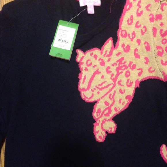 SOLD Lilly pulitzer cheetah sweater - Picture 2 of 4