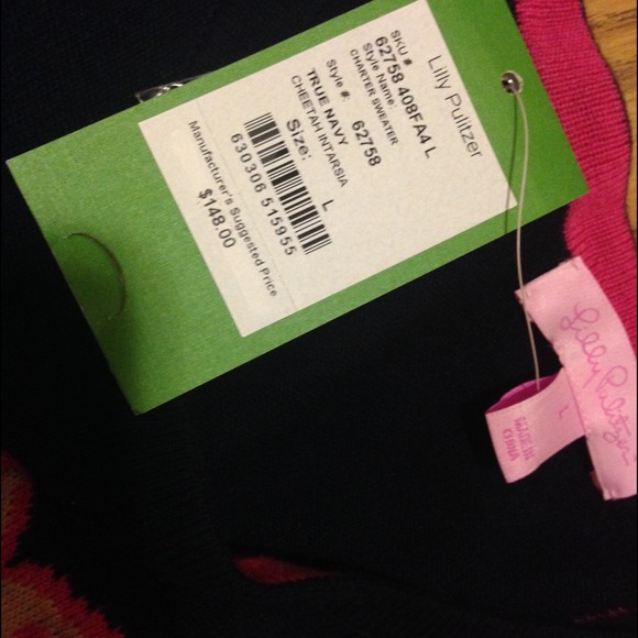 SOLD Lilly pulitzer cheetah sweater - Picture 3 of 4