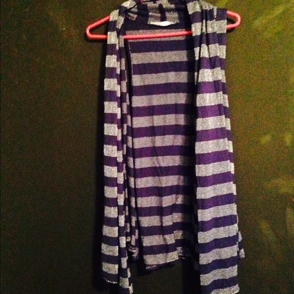 Stripped cardigan shaw