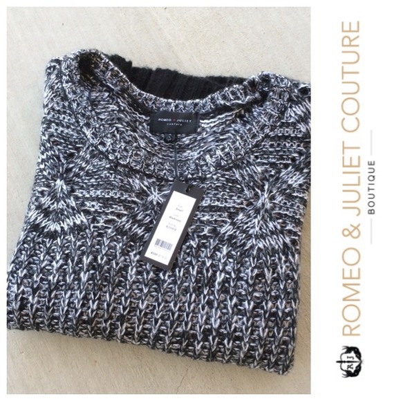 Romeo & Juliet Couture Sweaters - Black & white sweater