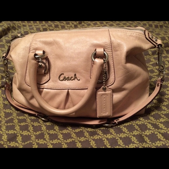 COACH Leather Powder Pink Satchel Bag Authentic
