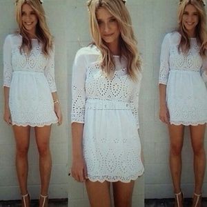 worn once white sexy party cocktail  lace dress