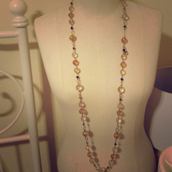 Statement necklace- can be worn short or long
