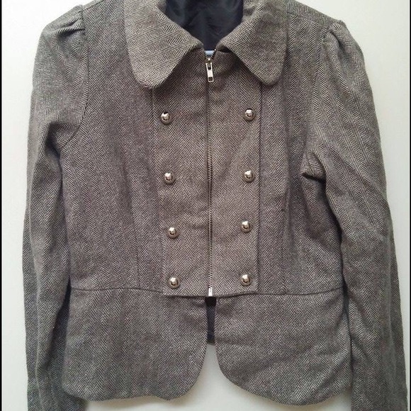 Grey/black zipper Jacket/blazer